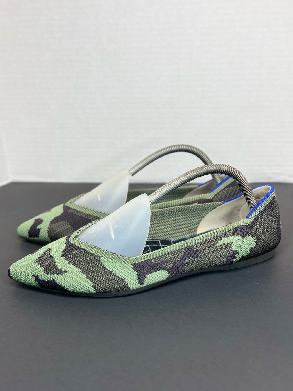 Rothy's “The Point” Olive Camo Women's 9.5 Washable Knit Pointed Toe Ballet Flat